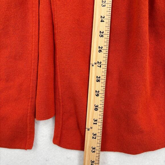 J Crew Vanessa Cardigan Sweater Size S Burnt Orange Cotton Pockets Open Front - Picture 9 of 10
